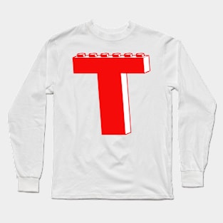 THE LETTER T by Customize My Minifig Long Sleeve T-Shirt